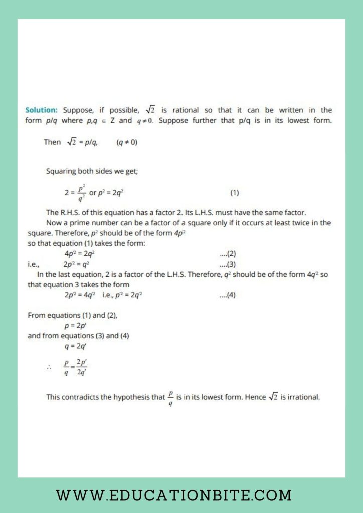 Prove 2 is an irrational number