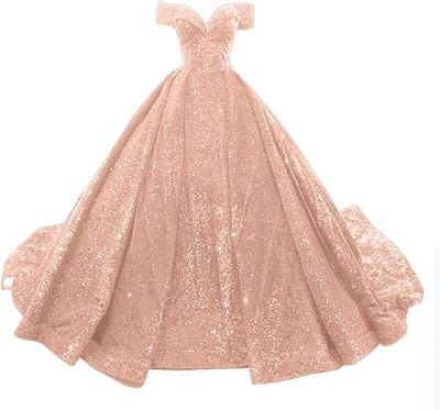 Lily Wedding Sequined Off-Shoulder Quinceanera Ball Gown